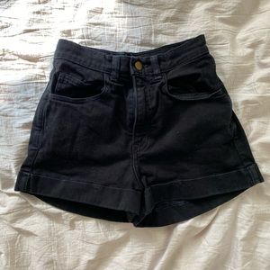 American Apparel Black High Waist Short
